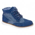 Ботинки на шнурках с молнией Синие (Bebendorff)